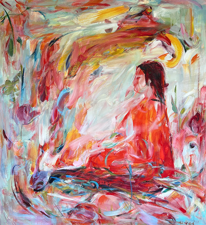 Oil painting for sale titled One with Nature by the artist Bi Wei Liang Tronolone