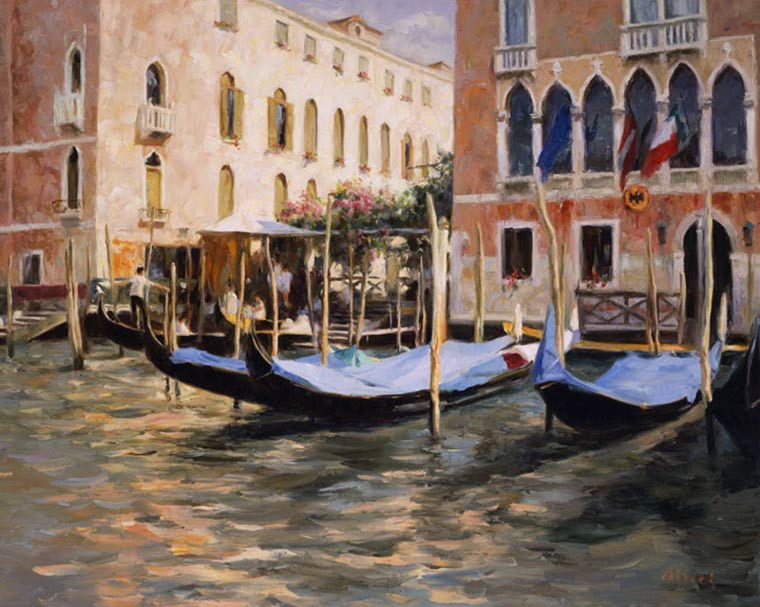 Oil painting for sale titled Venice Morning by the artist Bi Wei Liang Tronolone