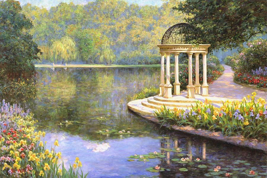 Canvas print, painting titled Quiet Reflection by the artist Bi Wei Liang Tronolone