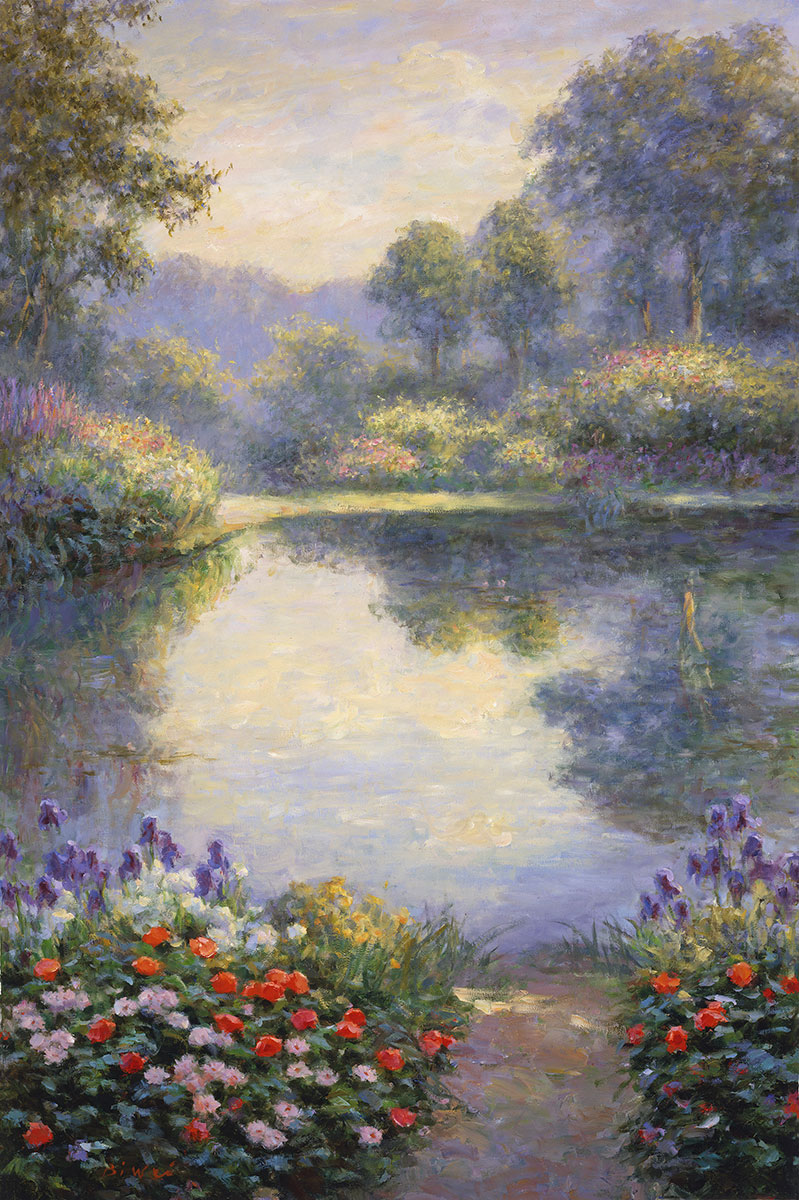 Poster Print, painting titled A Touch of Serenity by the artist Bi Wei Liang Tronolone