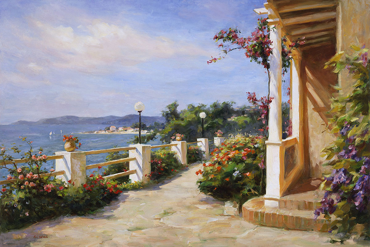Poster Print, painting titled French Mediterranean by the artist Bi Wei Liang Tronolone